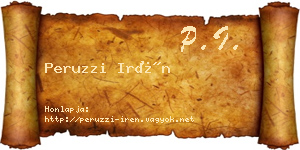 Peruzzi Irén névjegykártya